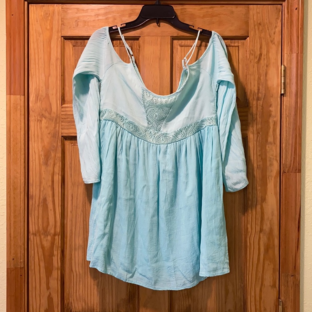 Honey Punch top with open shoulders.